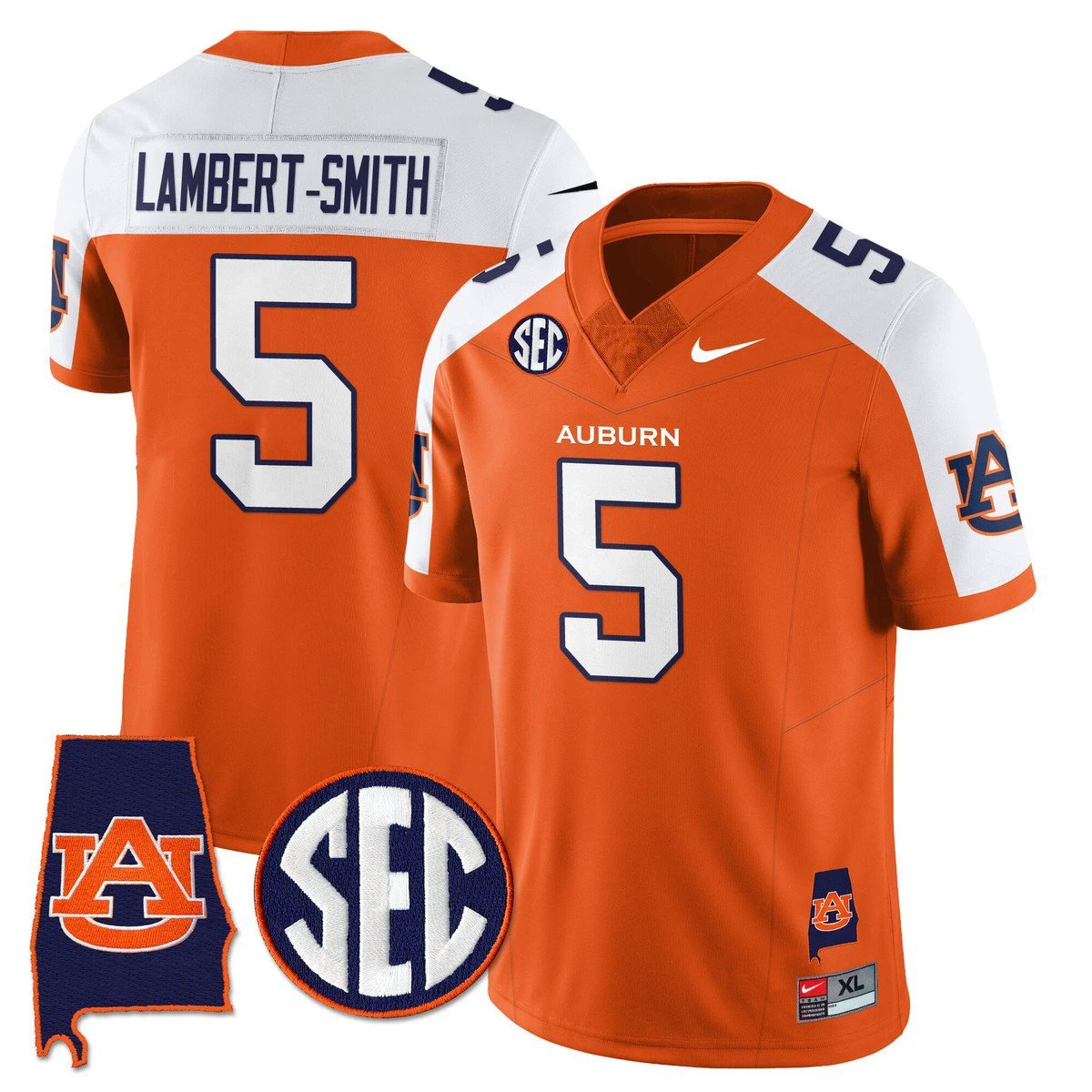 Lambert-Smith Jersey #5 Auburn Tigers Alabama Patch Vapor Stitched Orange Alter by My Store NCAA Football Jerseys