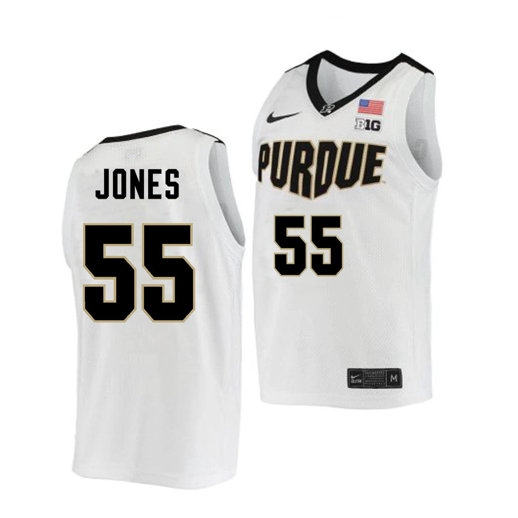 Lance Jones Jersey #55 Purdue Boilermakers College Basketball White Classic by My store basketball