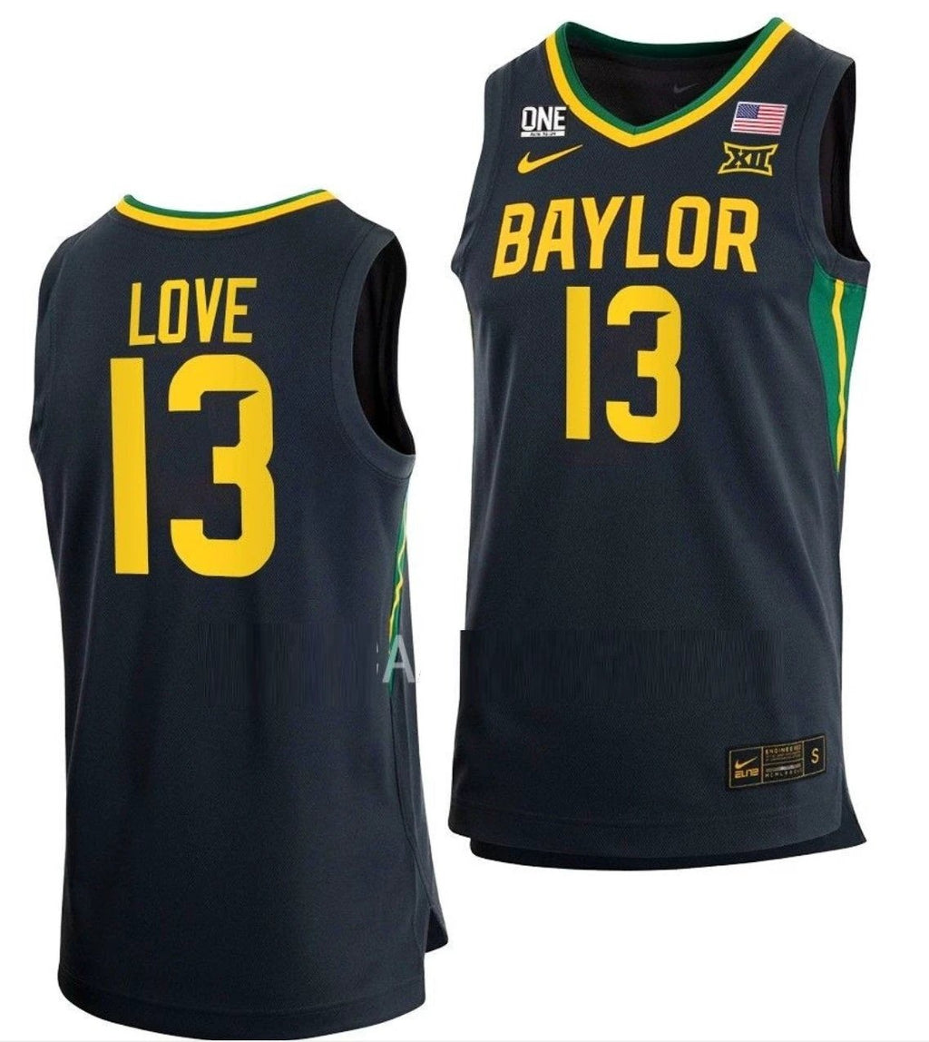 Love Anthracite Jersey Baylor Bears College Basketball #13 by My store basketball