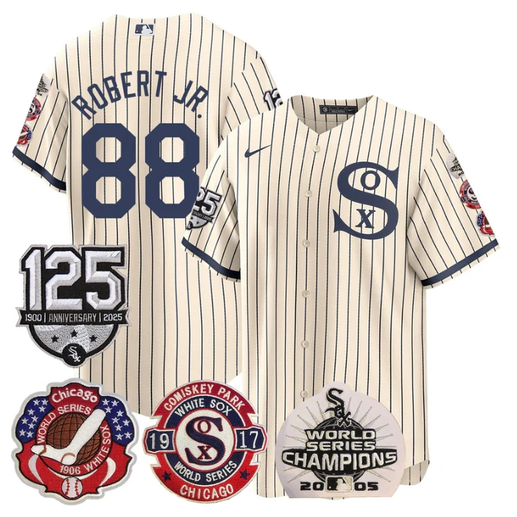 Luis Robert Jr Jersey #88 Chicago White Sox 125th Anniversary World Series Champions Field Of Dream by My Store