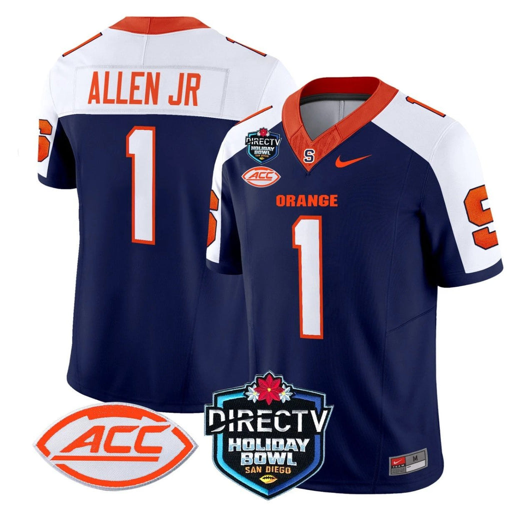 LeQuint Allen Jersey #1 Syracuse Orange 2025 Holiday Bowl Patch Navy Alternate by My Store
