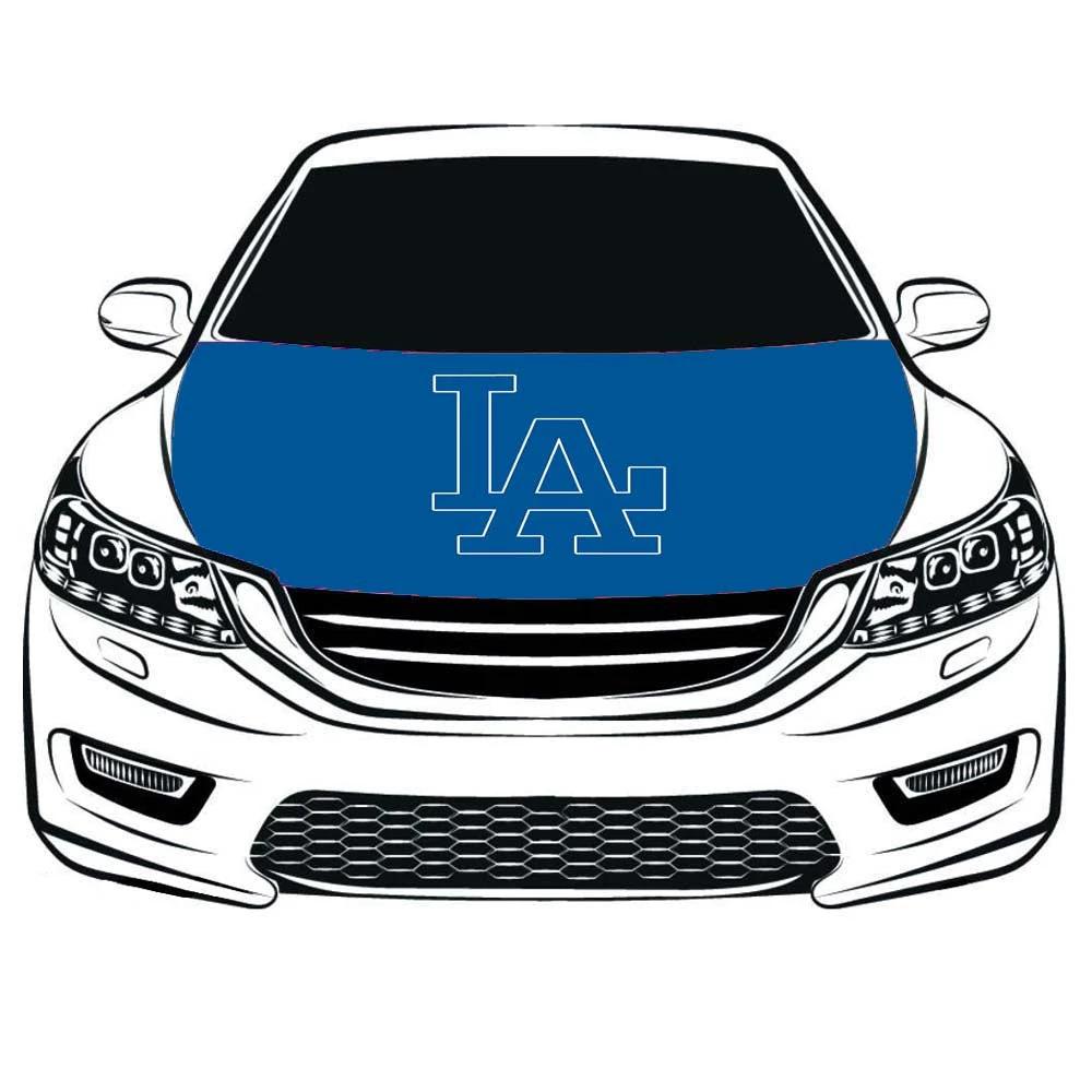 Los Angeles Dodgers Flag, LA Car Hood Cover Flag , Engine Banner Flag of Los Angeles Dodgers,3.3X5ft,/6X7FT100% Polyester Elastic Fabrics Can be Washed by flagsshop