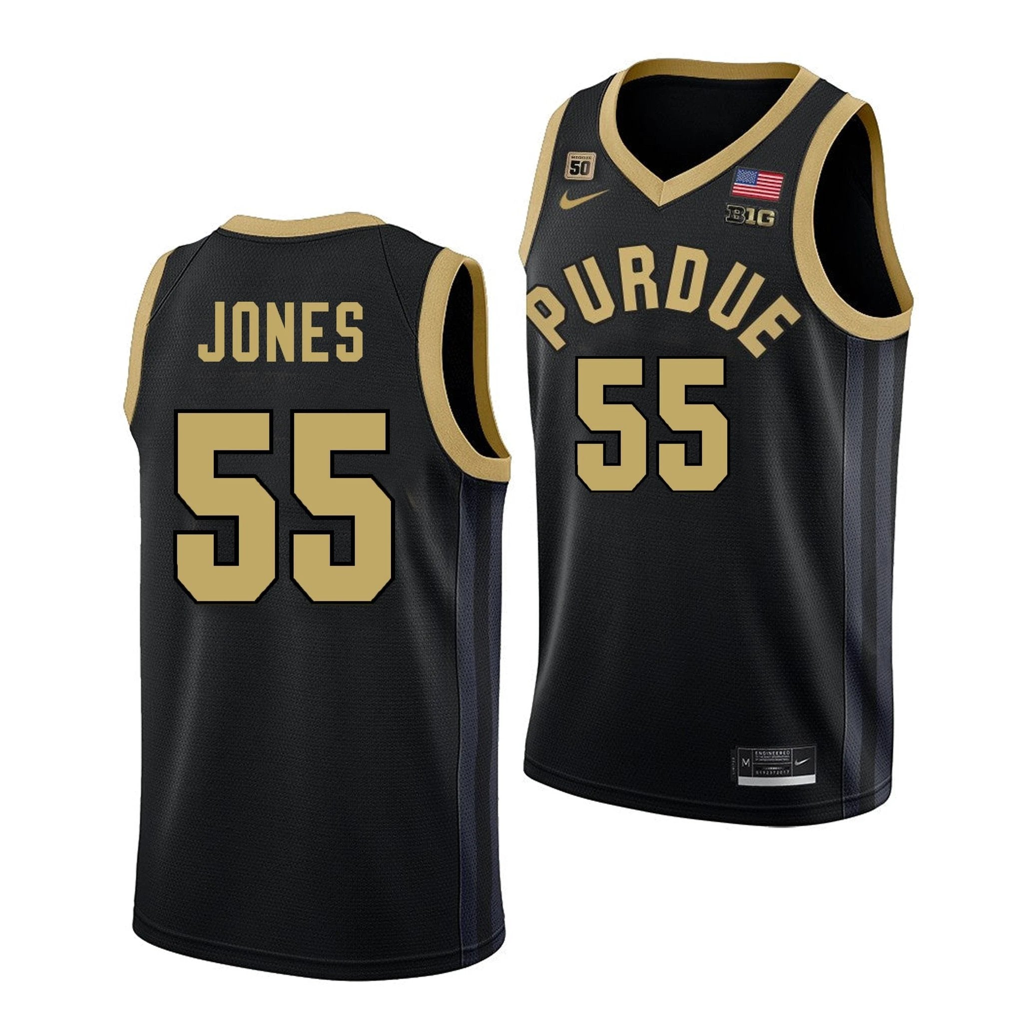 Lance Jones Jersey #55 Purdue Boilermakers College Basketball Black Alternate by My store basketball