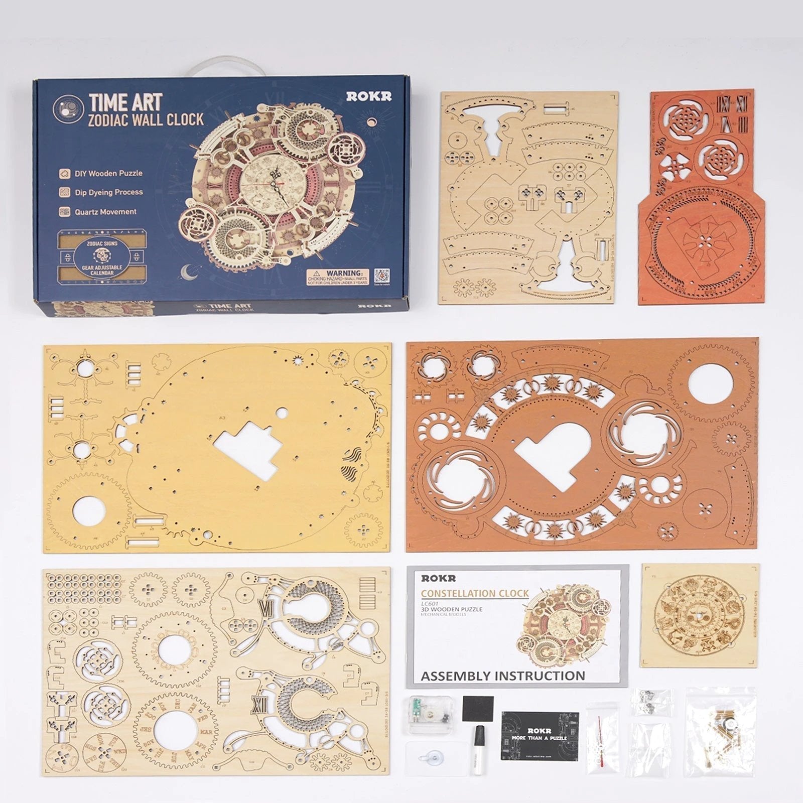 Zodiac Wall Clock and Calendar Bowlift by Bowlift