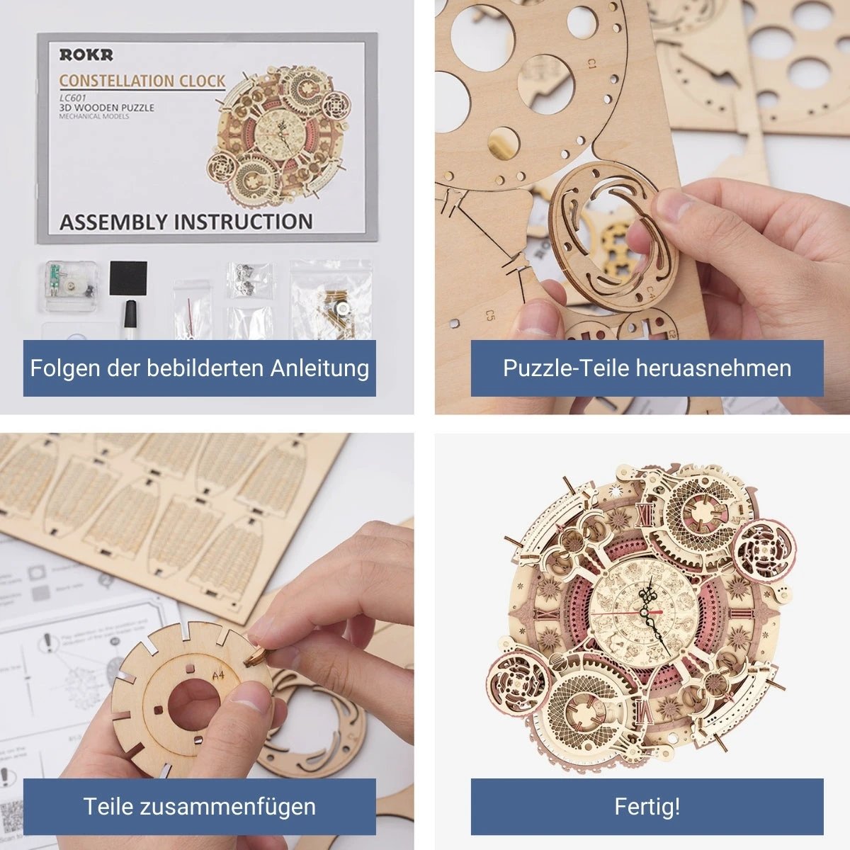 Zodiac Wall Clock and Calendar Bowlift by Bowlift