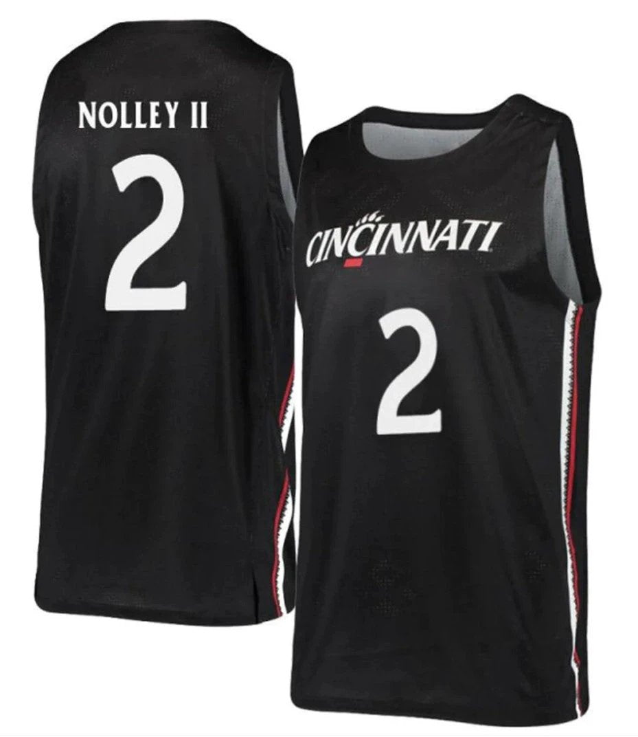 Landers Nolley II Jersey Cincinnati Bearcats College Basketball Black #2 by My store basketball