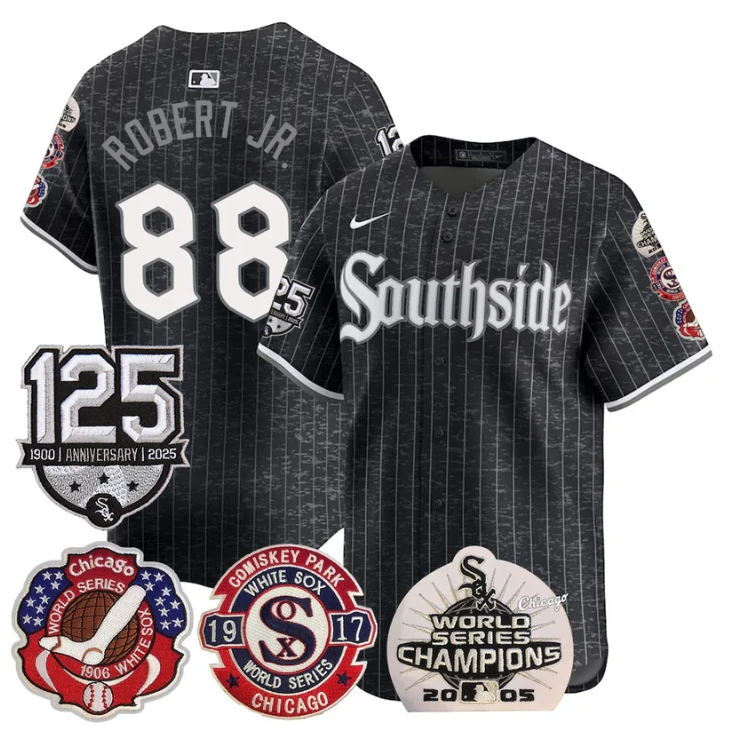 Luis Robert Jr Jersey #88 Chicago White Sox 125th Anniversary World Series Champions City Connect by My Store