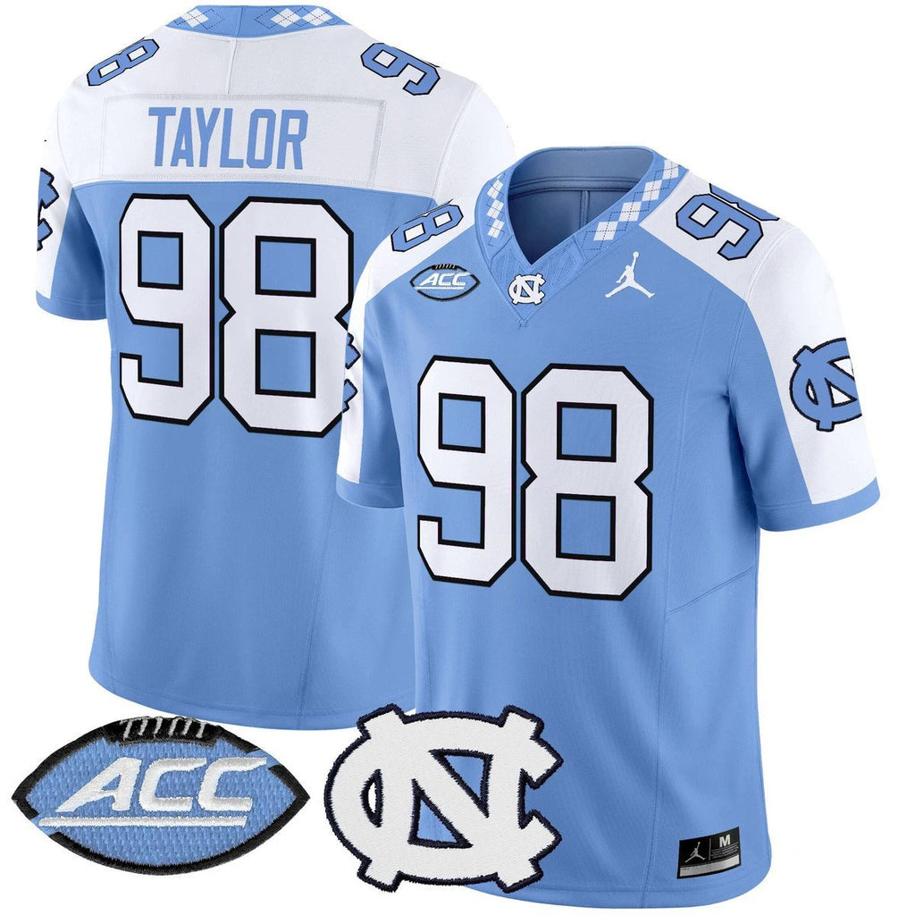 Lawrence Taylor Jersey #98 North Carolina Tar Heels 2025 Stitched Blue Alter by My Store NCAA Football Jerseys
