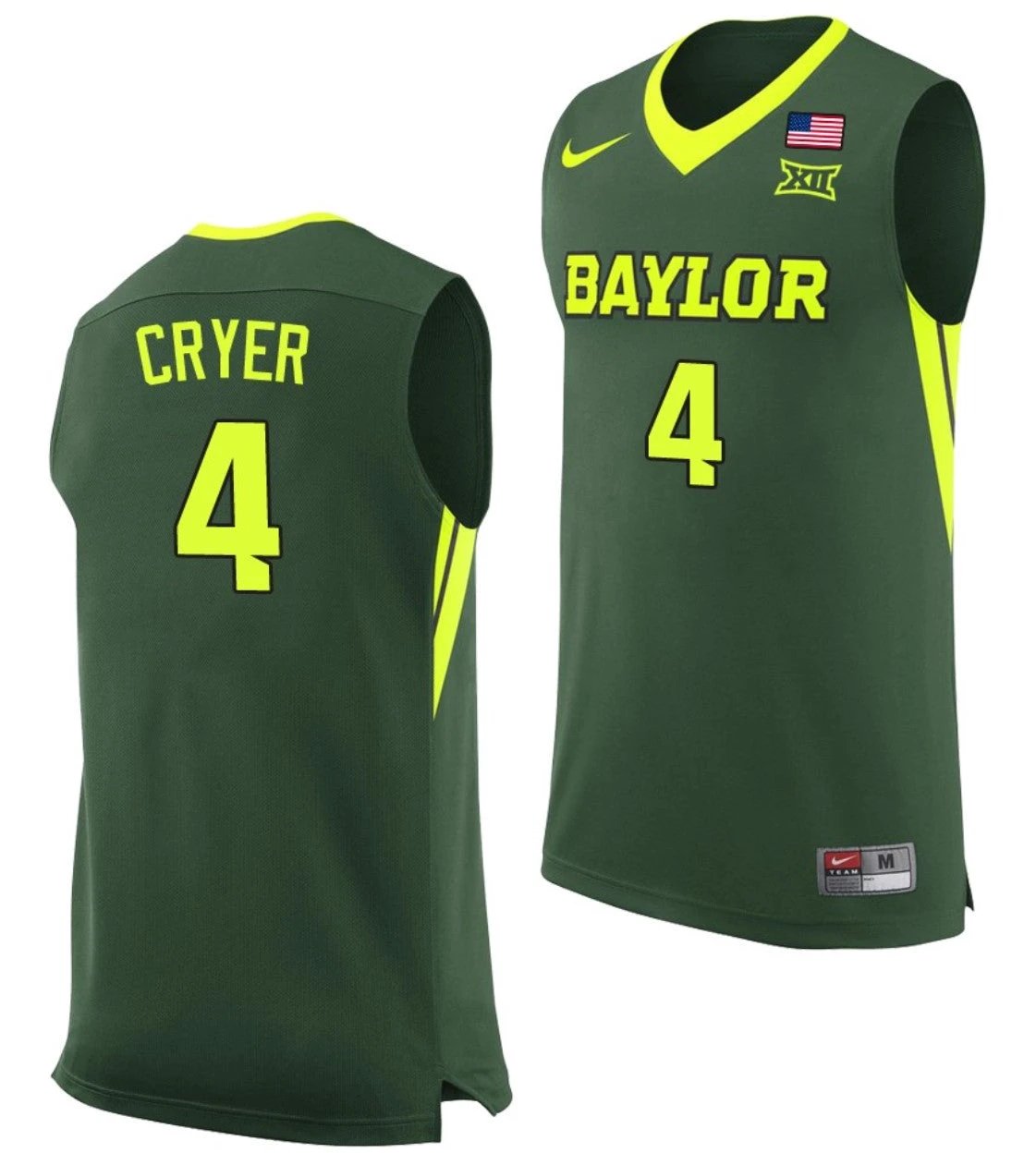 LJ Cryer Jersey Baylor Bears College Basketball #4 by My store basketball