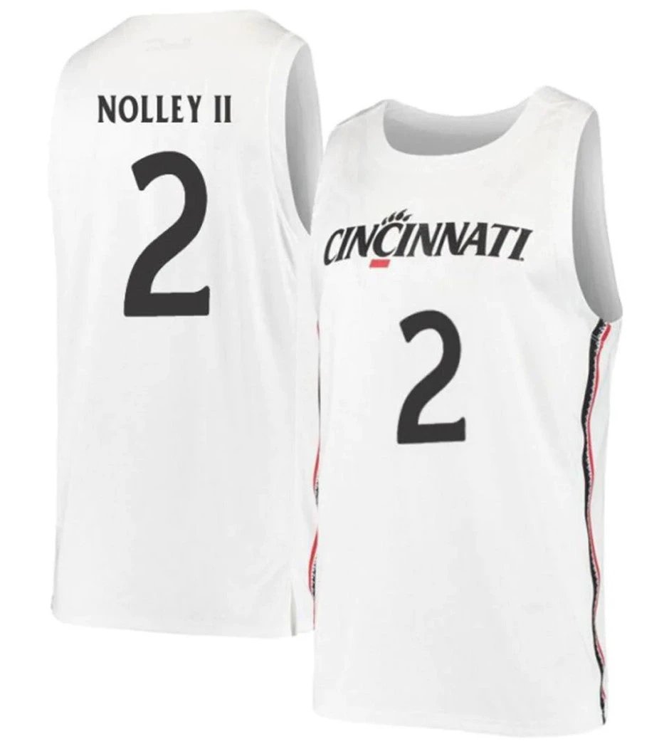 Landers Nolley II Jersey Cincinnati Bearcats College Basketball White #2 by My store basketball