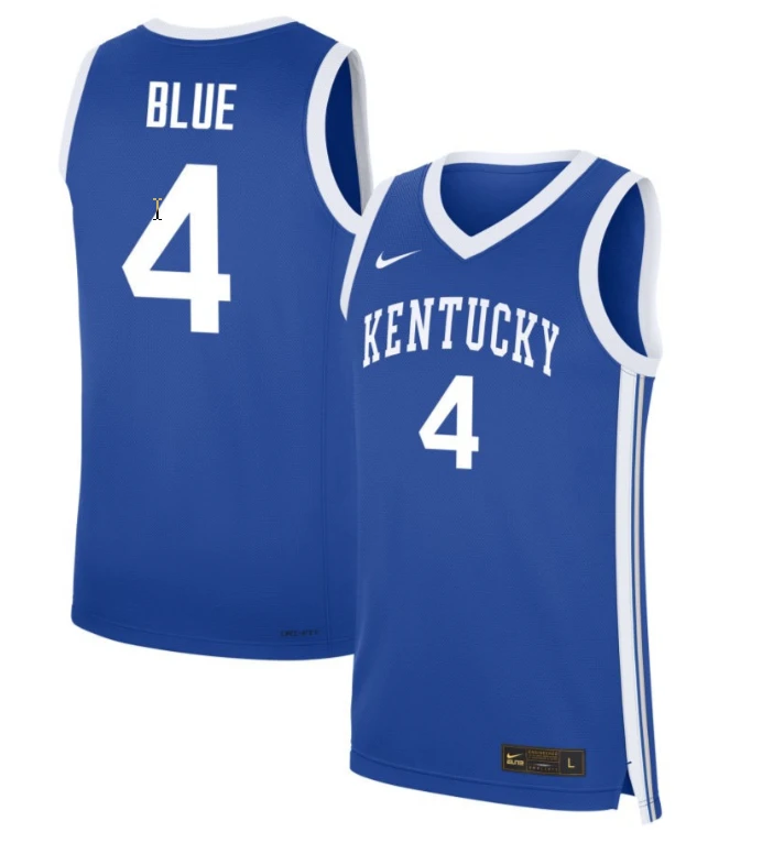Lexi Blue Jersey #4 Kentucky Wildcats NIL Basketball Royal by My store basketball