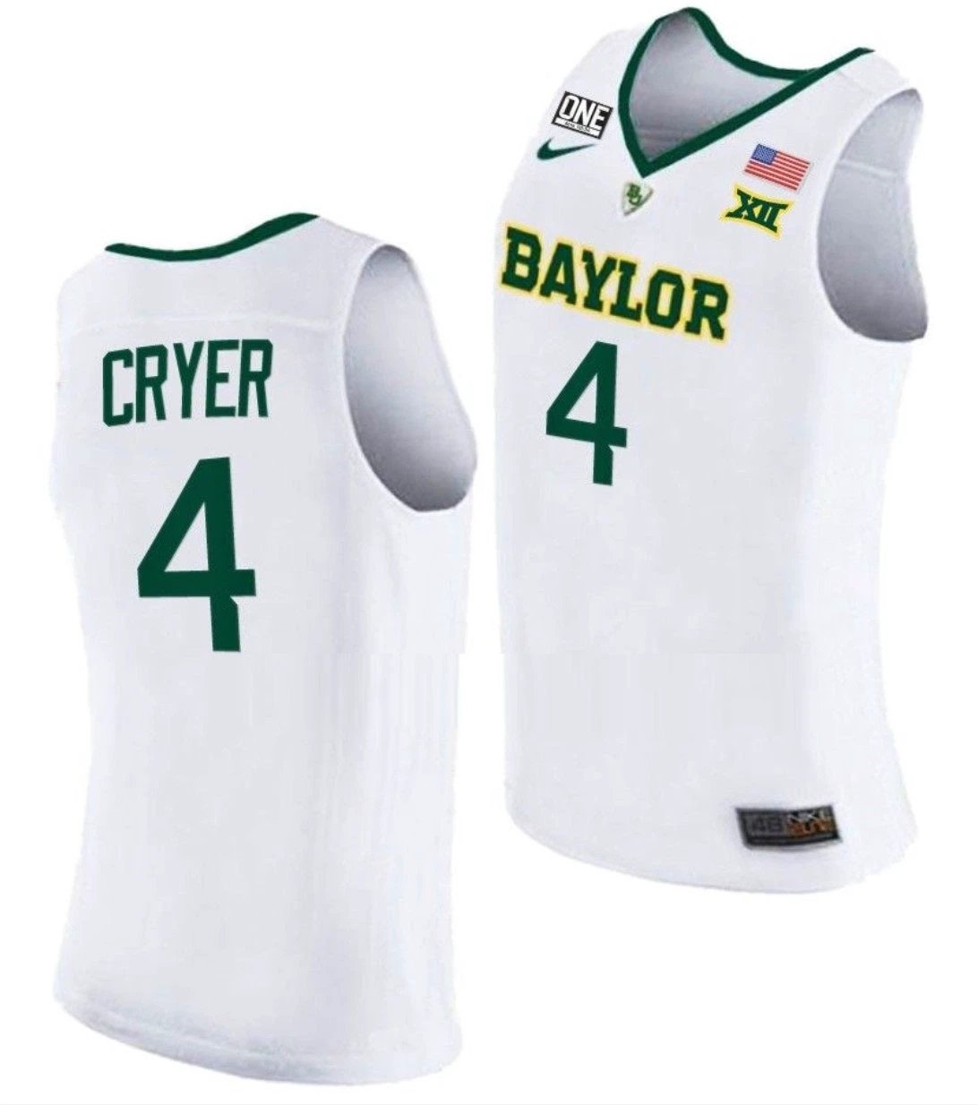 LJ Cryer Jersey Baylor Bears College Basketball #4 by My store basketball