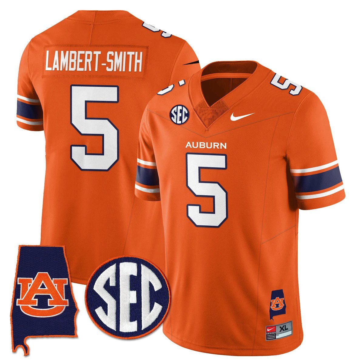 Lambert-Smith Jersey #5 Auburn Tigers Alabama Patch Vapor Stitched Orange by My Store NCAA Football Jerseys
