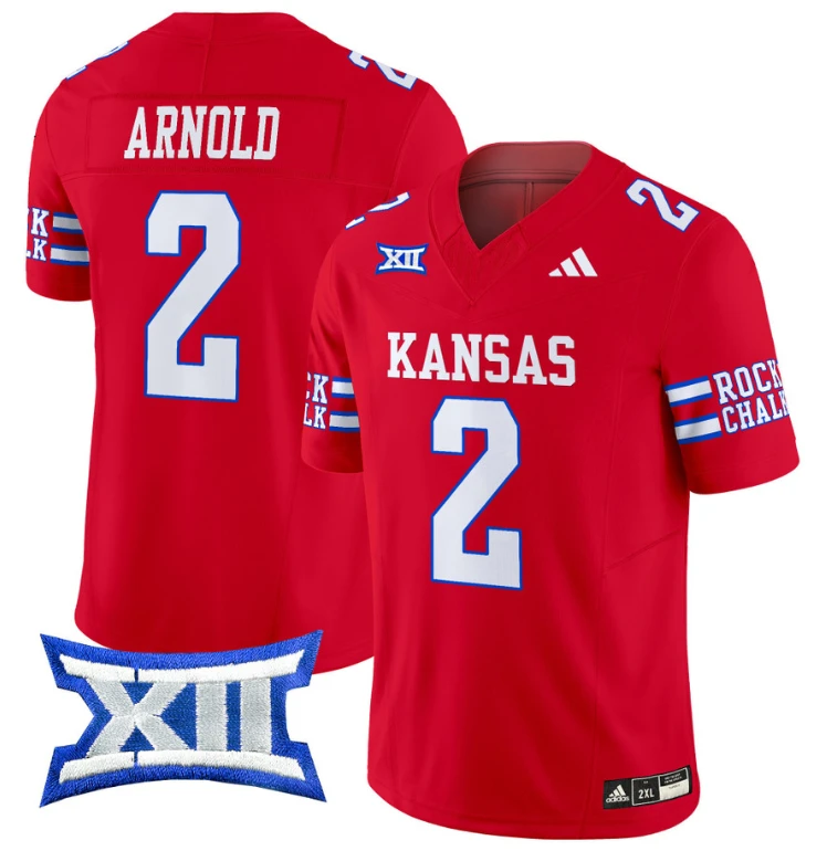 Lawrence Arnold Jersey #2 Kansas Jayhawks 2024 Vapor College Football Vapor Limited Royal by My Store