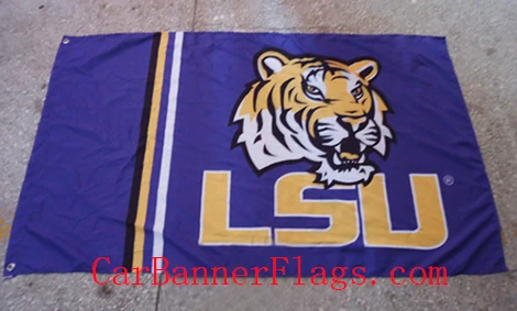 NCAA LSU Tigers Flag-Louisiana State University Banner -3x5FT 100% polyster by flagsshop
