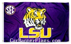 NCAA LSU Tigers Flag-Louisiana State University Banner -3x5FT 100% polyster by flagsshop