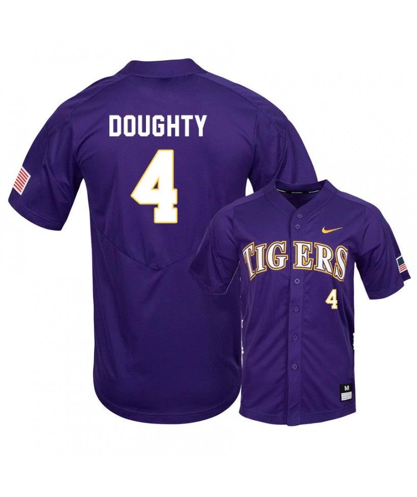LSU Tigers 4 Cade Doughty Purple Elite College Baseball Jersey by My Store