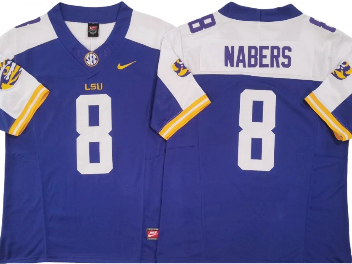 LSU Tigers #8 Malik Nabers Vapor F.U.S.E. Limited Jersey Purple White by My Store NCAA Football Jerseys