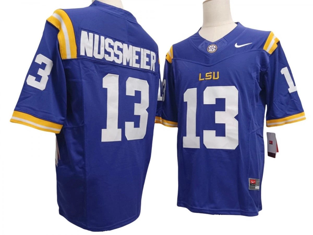 LSU Tigers #13 Garrett Nussmeier Vapor F.U.S.E. Limited Jersey by My Store NCAA Football Jerseys