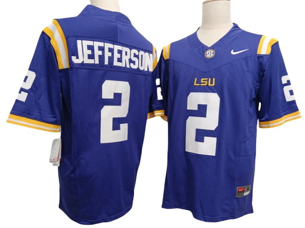 LSU Tigers #2 Justin Jefferson Vapor F.U.S.E. Limited Jersey by My Store NCAA Football Jerseys