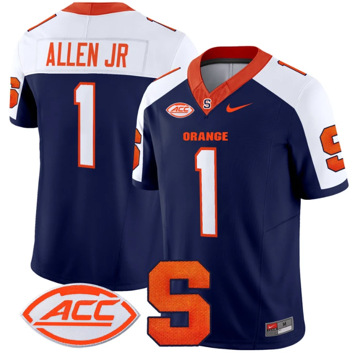 LeQuint Allen Jersey #1 Syracuse Orange Vapor Limited College Football Navy Alternate by My Store