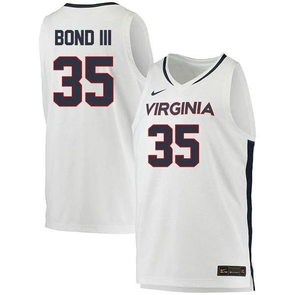 Leon Bond III Jersey #35 Virginia Cavaliers College Basketball Stitched White by My store basketball