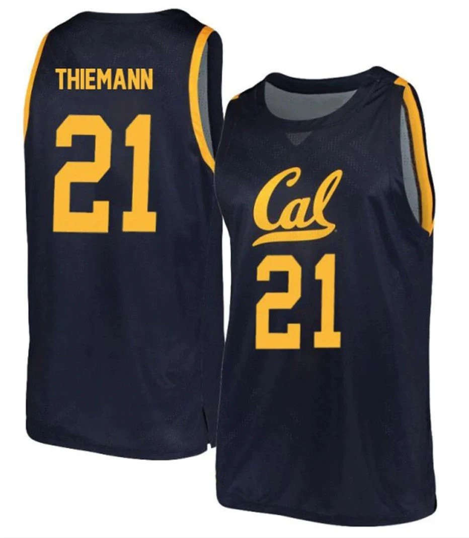 Lars Thiemann Jersey California Golden Bears College Basketball #21 by My store basketball