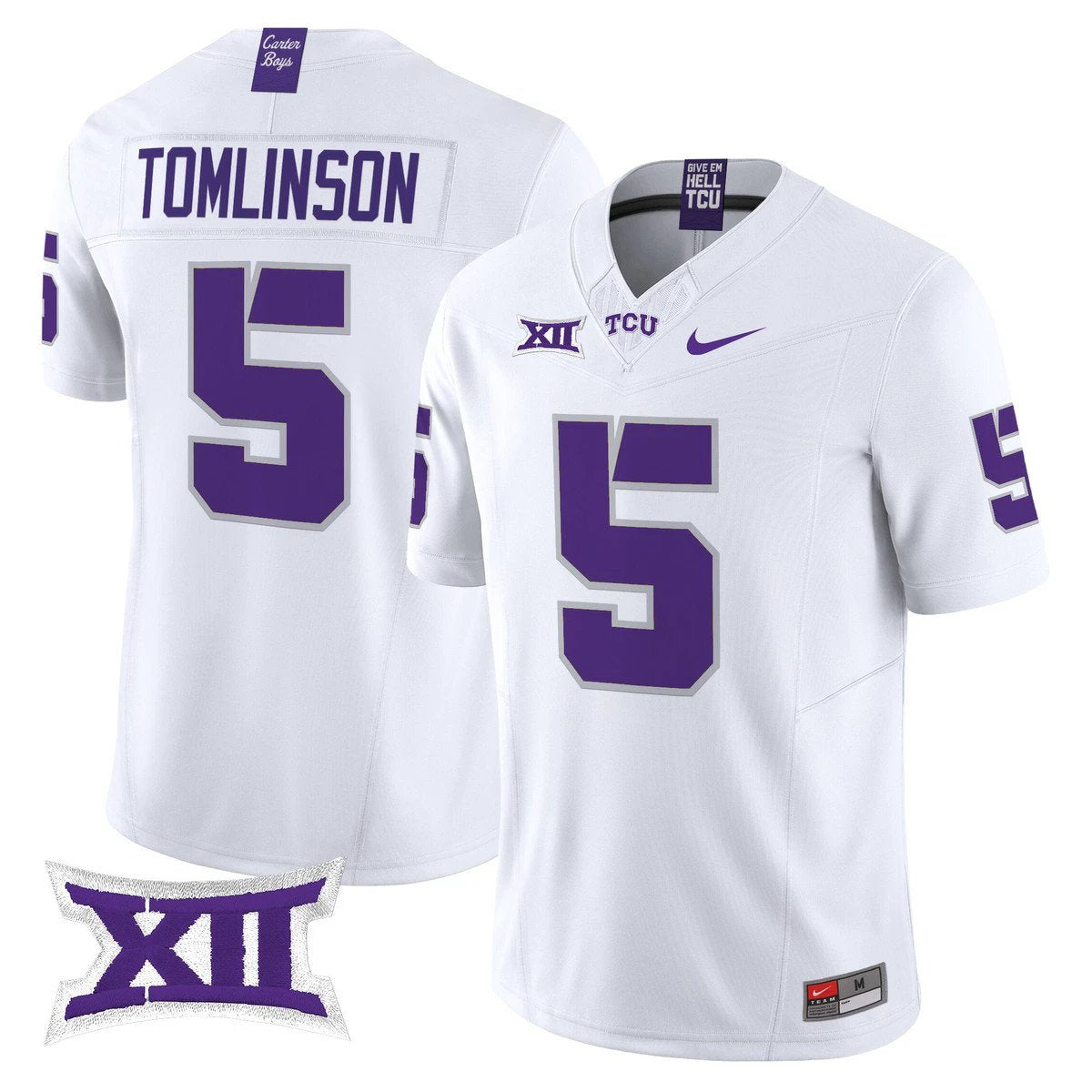 LaDainian Tomlinson Jersey #5 TCU Horned Frogs 2025 Limited Stitched White by My Store NCAA Football Jerseys