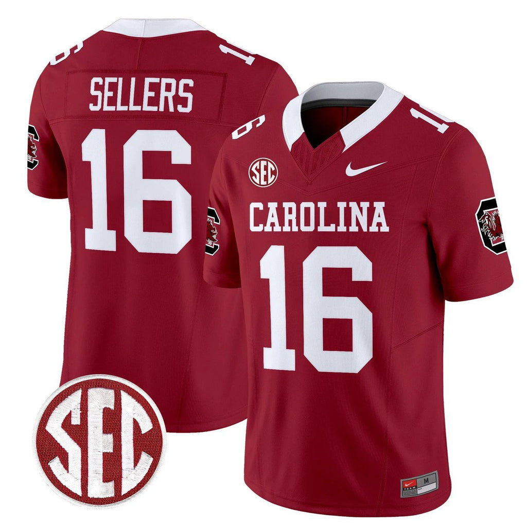 LaNorris Sellers Jersey #16 Carolina 1980 Throwback Rebrand 2026 Garnet by My Store NCAA Football Jerseys