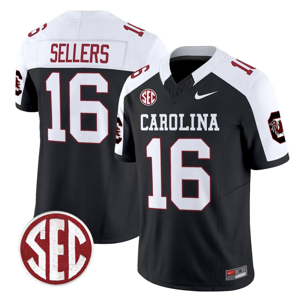 LaNorris Sellers Jersey #16 Carolina 1980 Throwback Rebrand 2026 Black by My Store NCAA Football Jerseys
