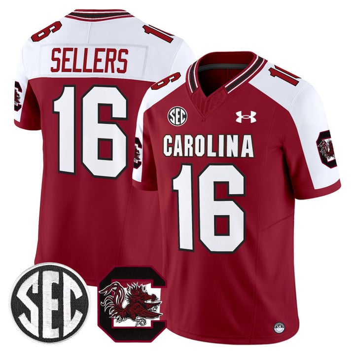 LaNorris Sellers Jersey #16 South Carolina Gamecocks 2025 Stitched by My Store NCAA Football Jerseys