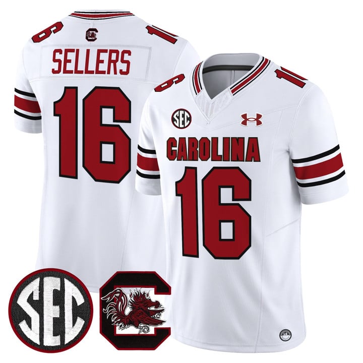 LaNorris Sellers Jersey #16 South Carolina Gamecocks 2025 Stitched by My Store NCAA Football Jerseys