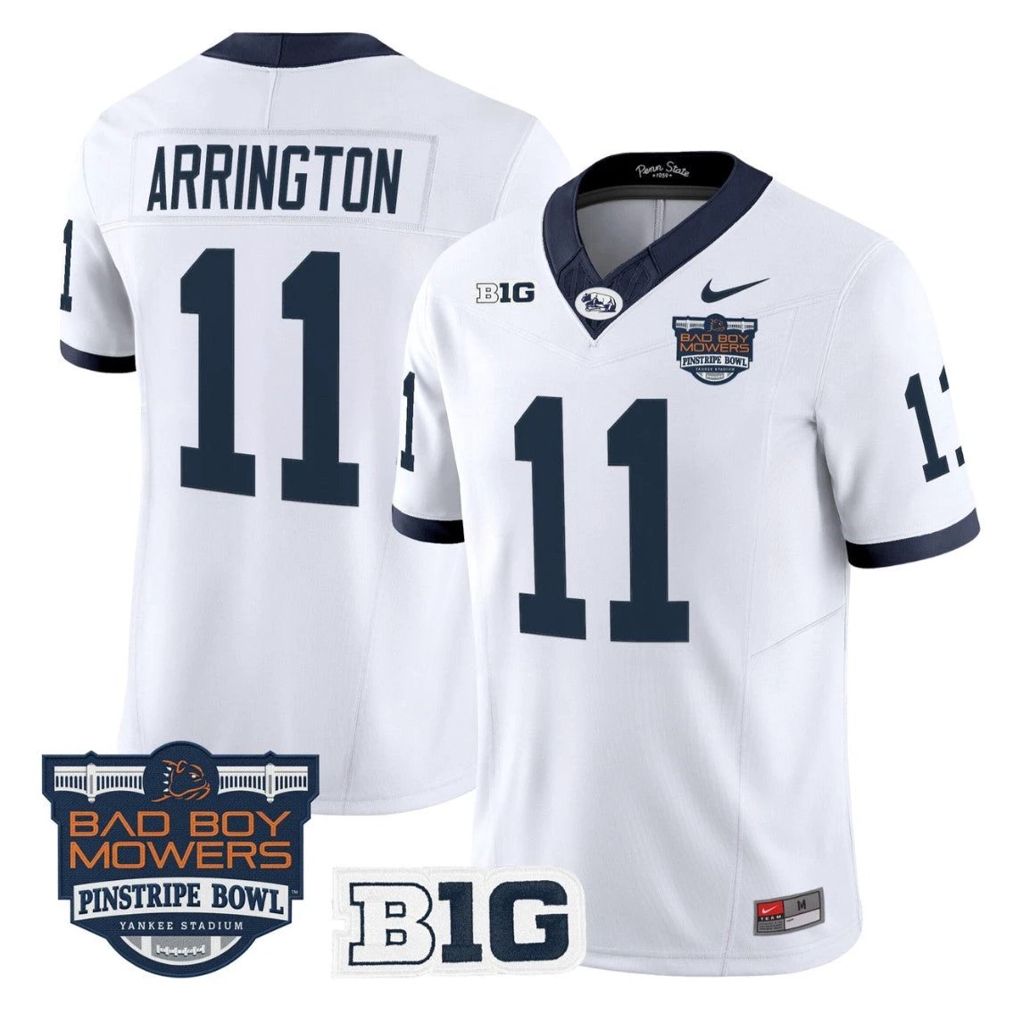 LaVar Arrington Jersey #11 Penn State Throwback Pinstripe Bowl Stitched by My Store NCAA Football Jerseys