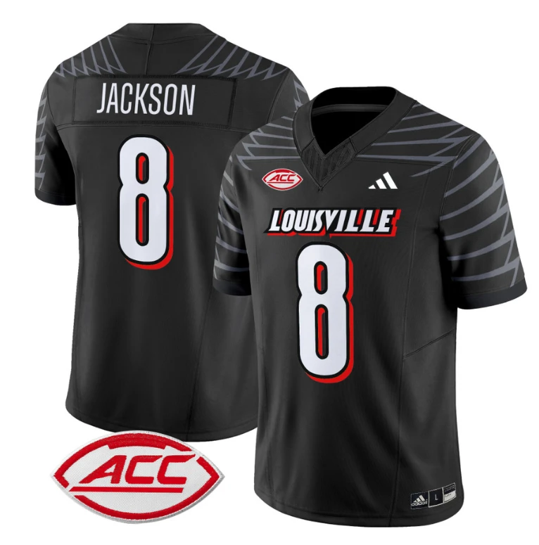 Lamar Jackson Jersey #8 Louisville Cardinals Vapor Football Stitched Black by My Store