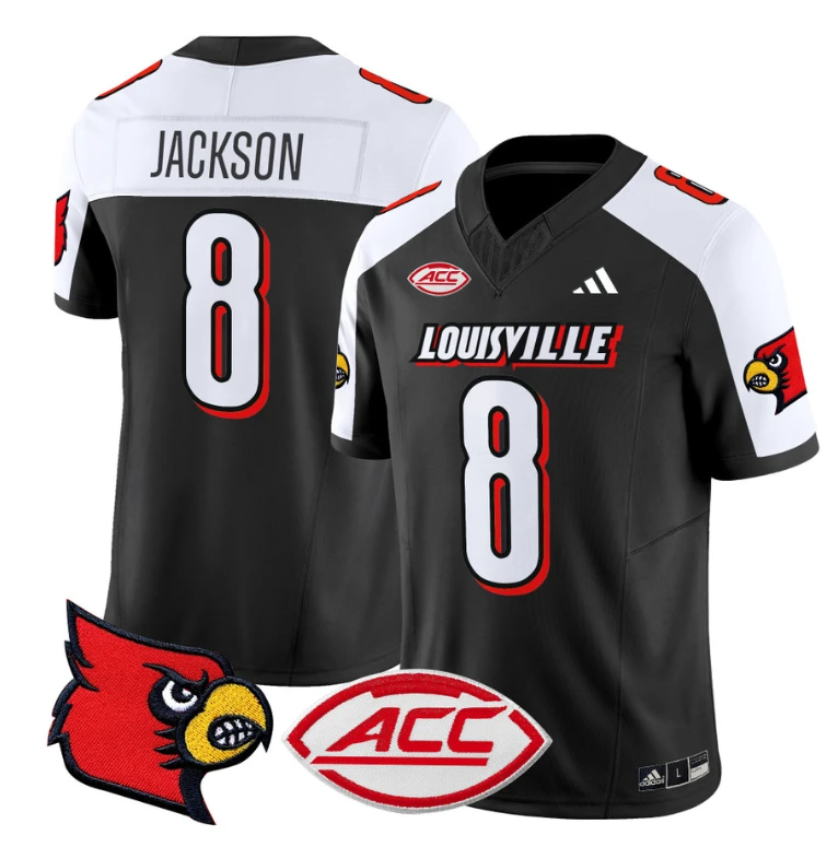 Lamar Jackson Jersey #8 Louisville Cardinals Vapor Football Stitched Red Alternate by My Store