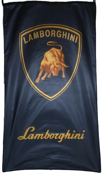Custom Lamborghini Vertical Flag-3x5 FT Banner-100% polyester-2 Metal Grommets by flagsshop