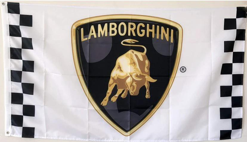 Lamborghini Car Racing Flag 3X5 Ft Polyester Banner USA 90x150cm by flagsjustdoit