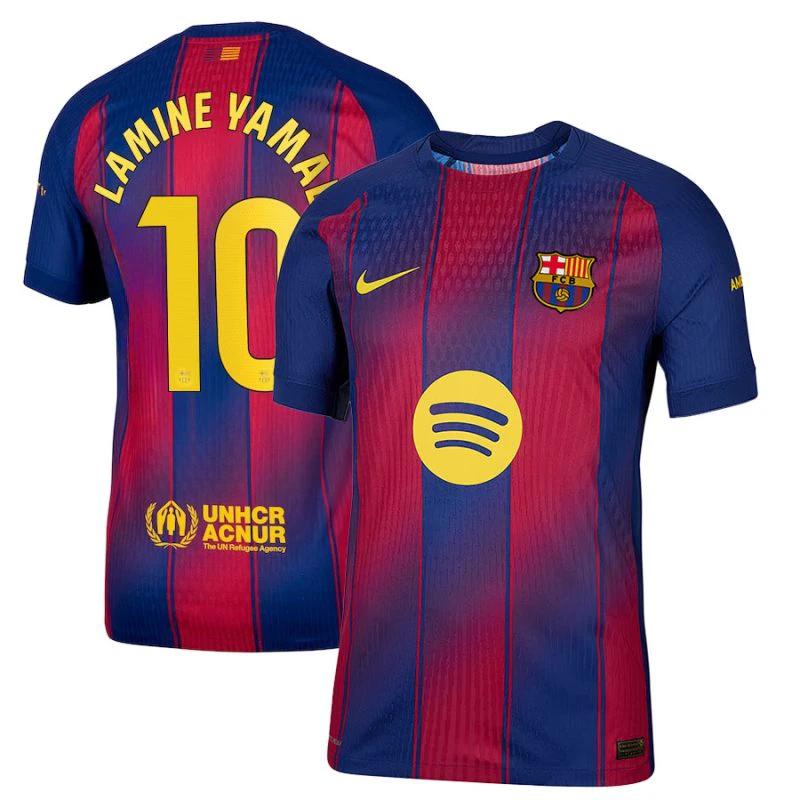 Lamine Yamal 10 Barcelona 2025-26 Home Jersey – Scarlet by Soccer Jersey