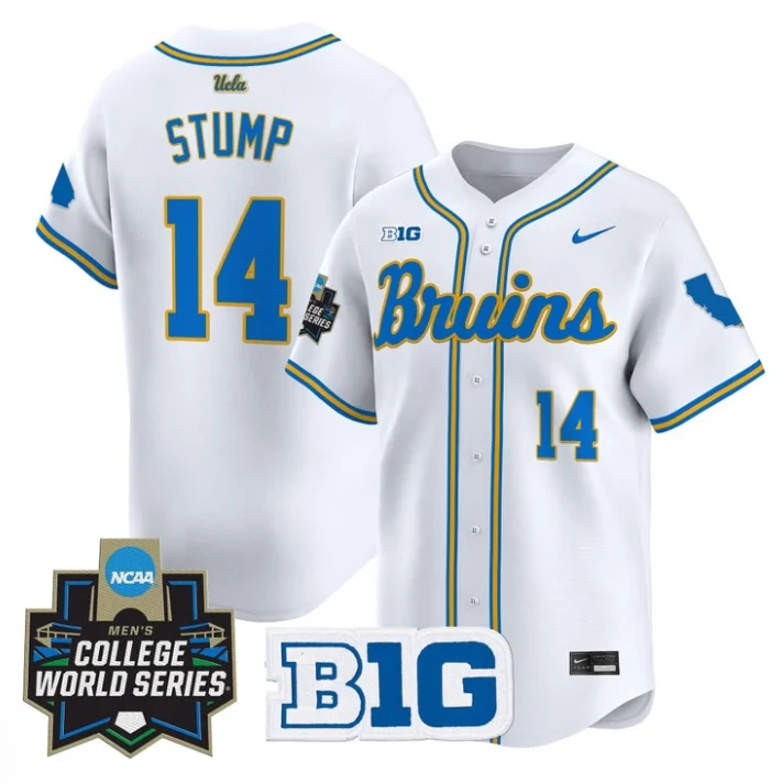 Landon Stump Jersey #14 UCLA Bruins 2025 World Series Stitched White by My Store
