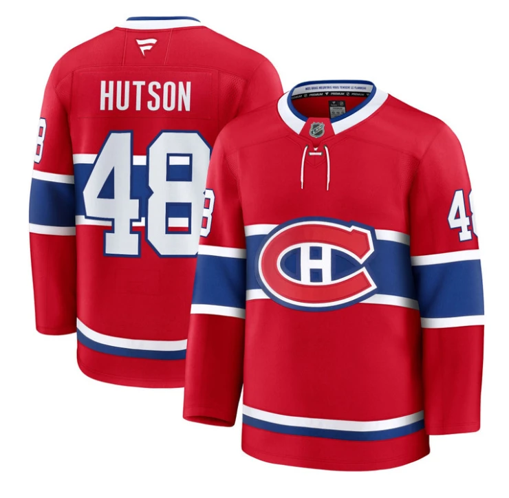 Lane Hutson Jersey #48 Montreal Canadiens Timeless Premium Stitched 2025 Home by Hockey David