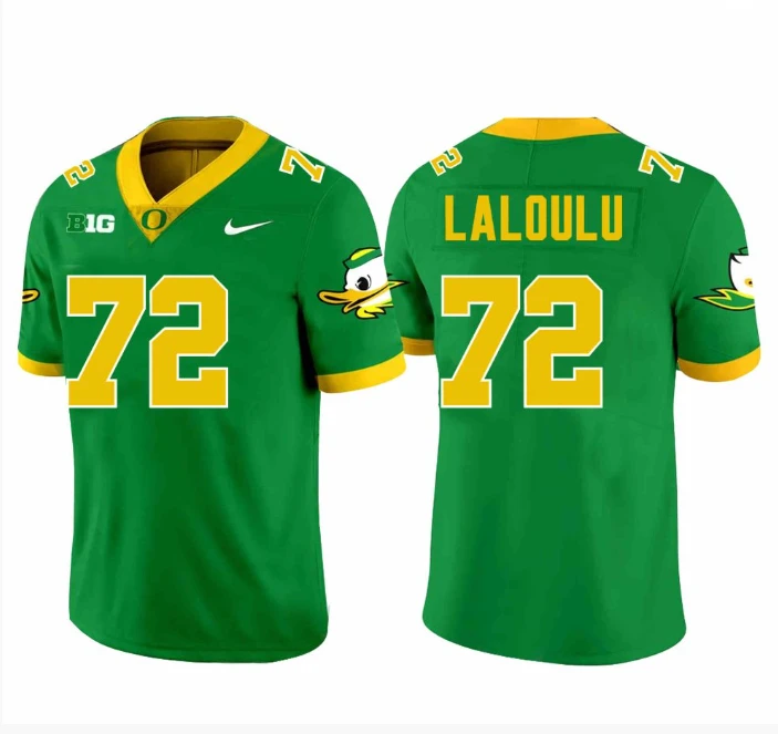 Lapani Laloulu Jersey #72 Oregon Ducks Football Green by My Store