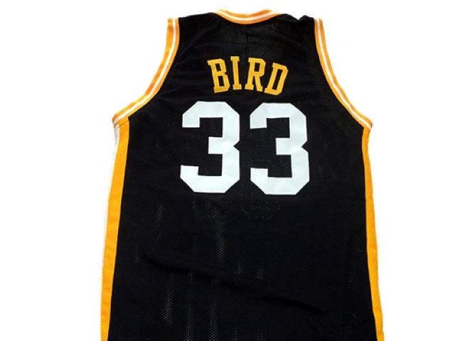 Larry Bird Jersey #33 Valley High School Basketball Black by My store basketball
