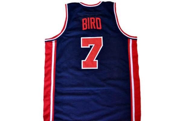 Larry Bird Jersey #7 Team USA Basketball Navy Blue by My store basketball