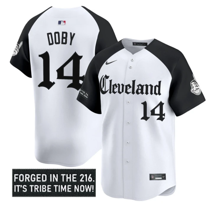 Larry Doby Jersey #14 Cleveland Indians Gothic Iron Edition Stitched by My Store
