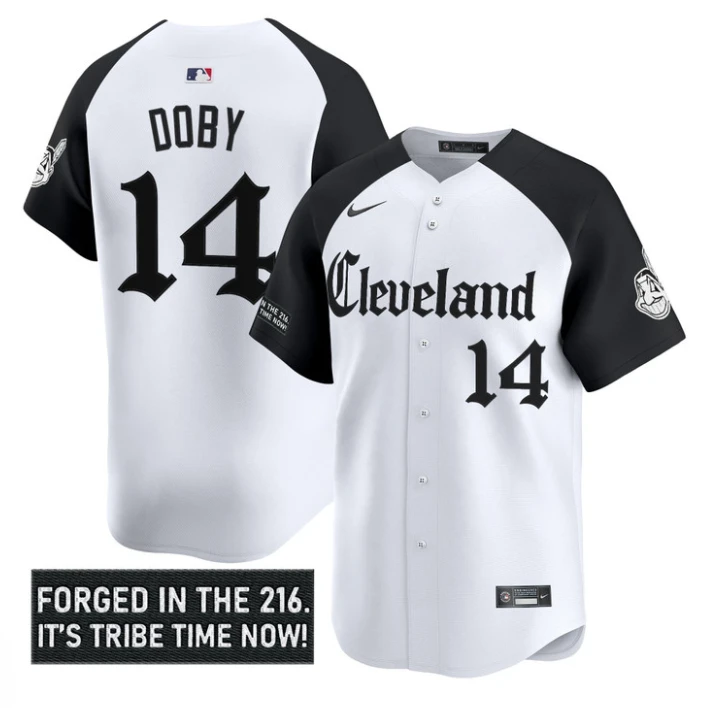 Larry Doby Jersey #14 Cleveland Indians Gothic Iron Edition Stitched Alternate by My Store