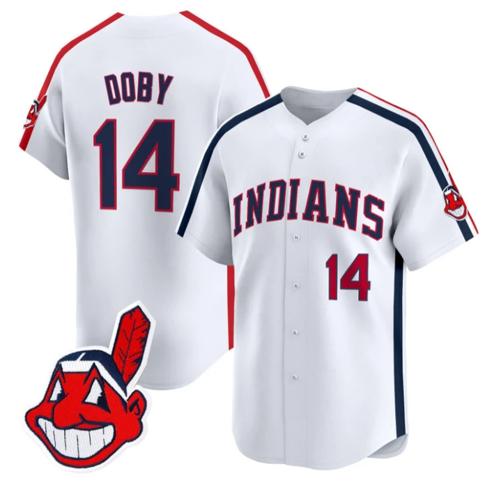 Larry Doby Jersey #14 Cleveland Indians Ricky Wild Thing Vaughn Stitched White by My Store