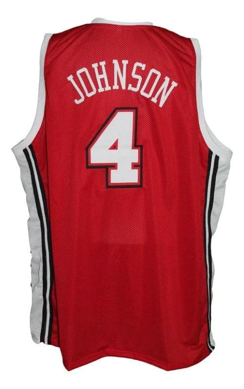 Larry Johnson Jersey #4 Unlv College Basketball Red by My store basketball