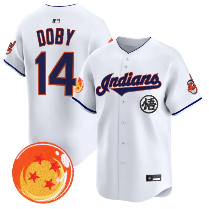 Larry Doby Jersey #14 Cleveland Indians Dragon Ball Premier Stitched by My Store