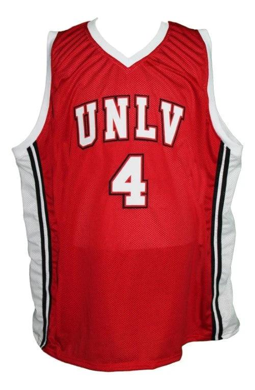 Larry Johnson Jersey #4 Unlv College Basketball Red by My store basketball