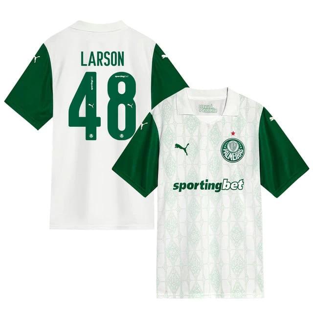 Larson #48 Palmeiras 2025-26 Away Match Jersey – White by Soccer Jersey